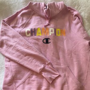 pink champion hoodie